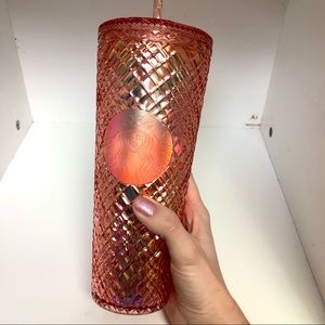 Starbucks Rose Gold Studded Holiday Tumbler Venti 24 oz